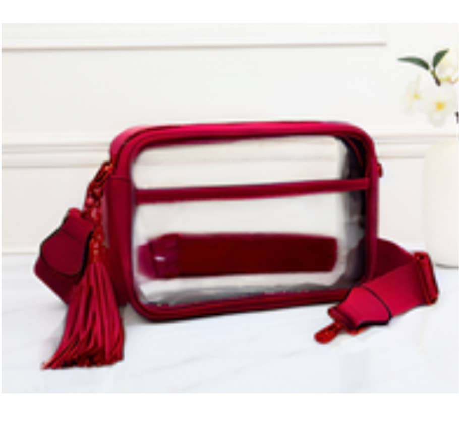 Game Day Stadium Rectangle Clear Bags: Gold