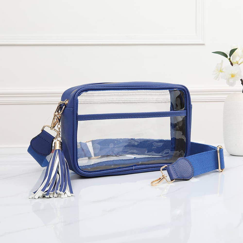 Game Day Stadium Rectangle Clear Bags: Gold