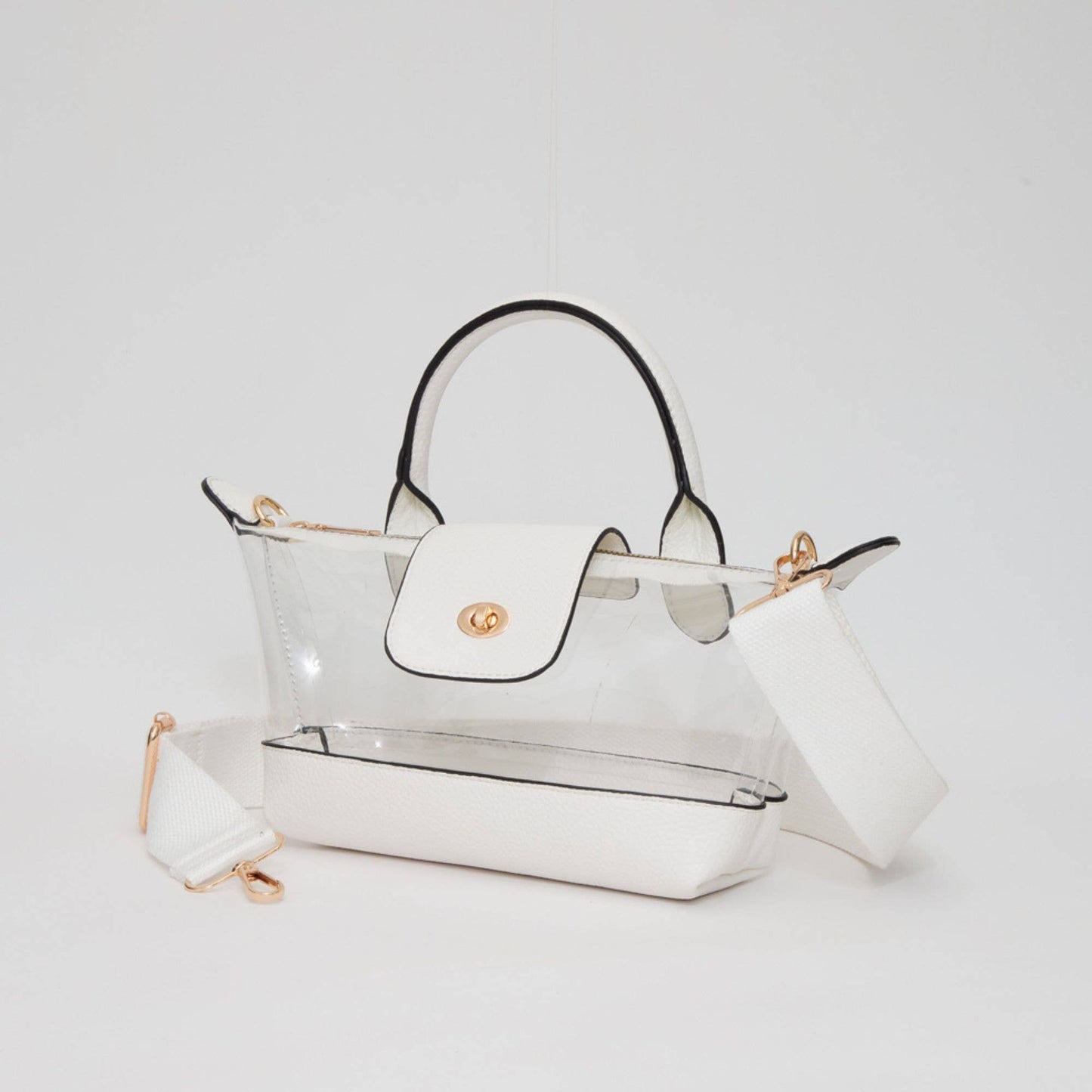Game Day Stadium Satchel Clear Bag: Gold