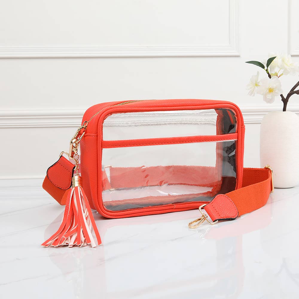 Game Day Stadium Rectangle Clear Bags: Gold