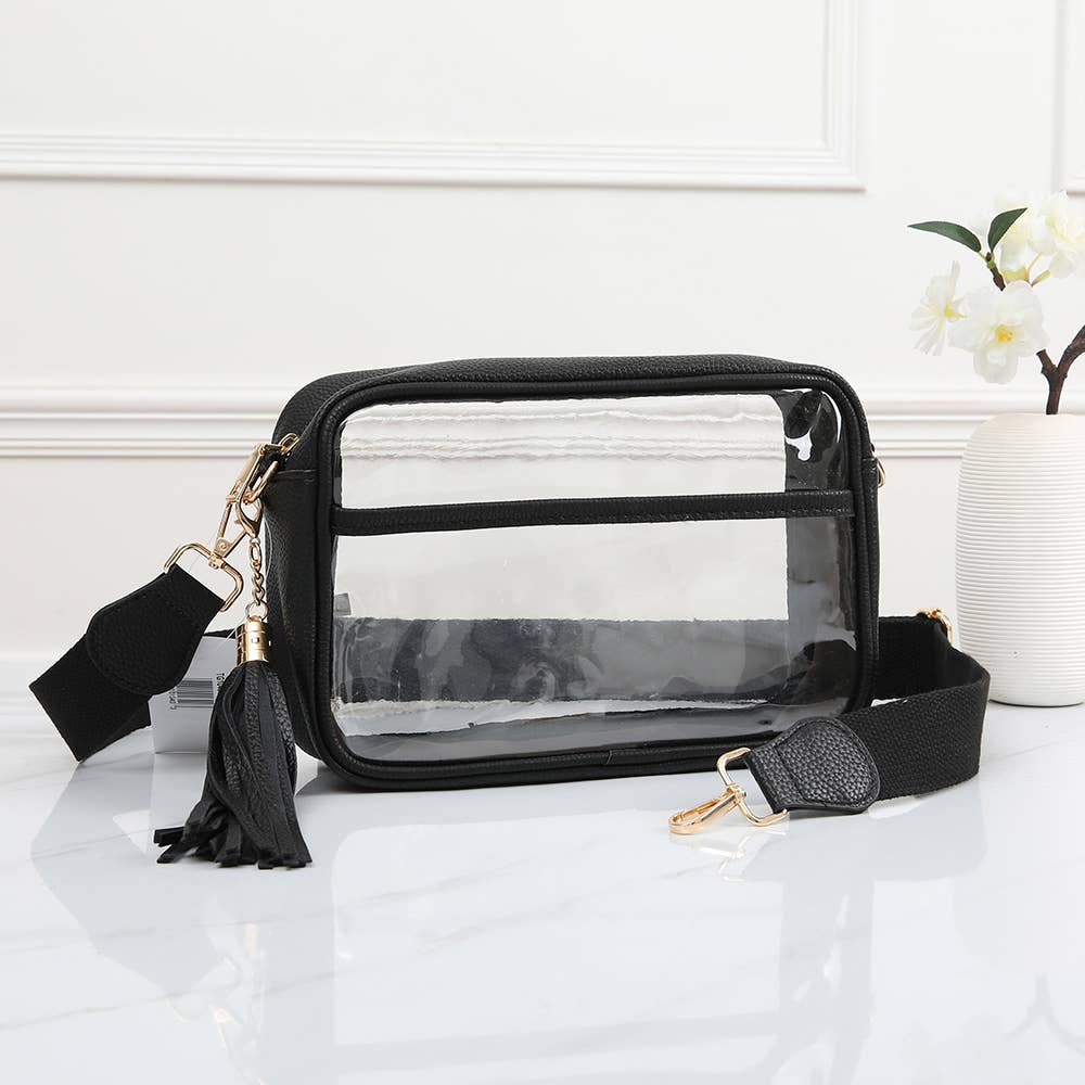 Game Day Stadium Rectangle Clear Bags: Gold