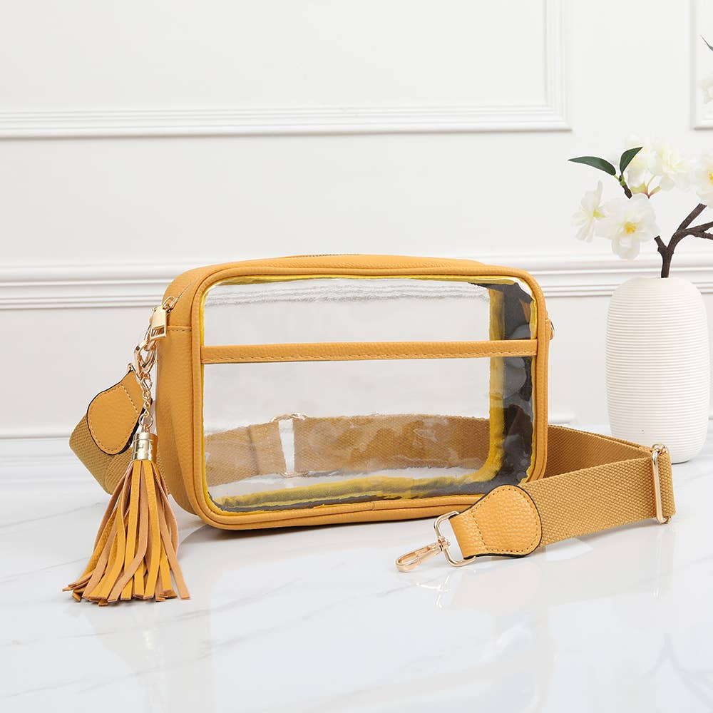 Game Day Stadium Rectangle Clear Bags: White