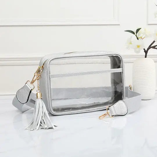 Game Day Stadium Rectangle Clear Bags: Gold