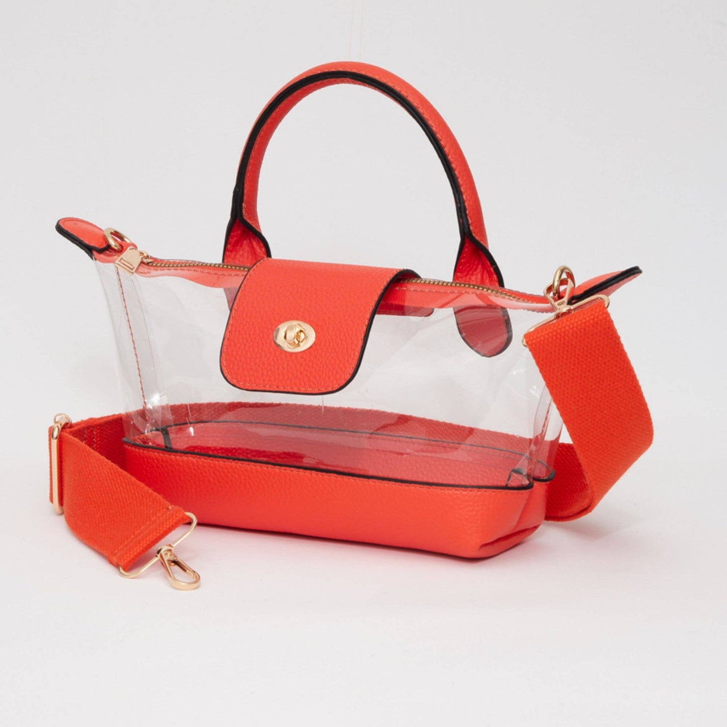 Game Day Stadium Satchel Clear Bag: Gold
