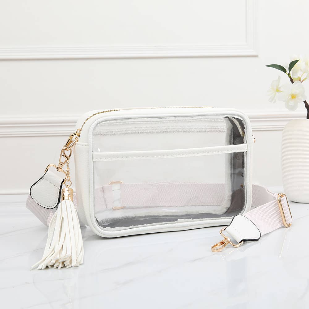 Game Day Stadium Rectangle Clear Bags: Gold